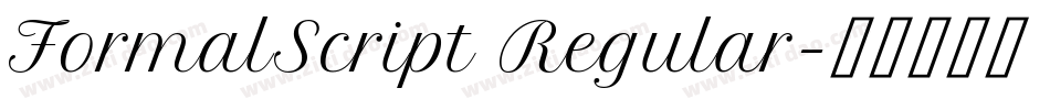 FormalScript Regular字体转换